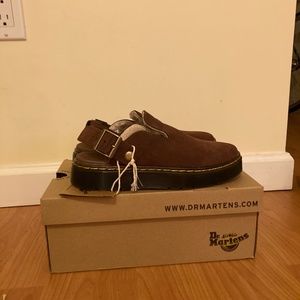 Brown Suede Doc Marten Mules